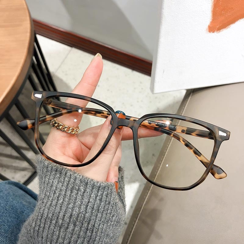 Prescription Glasses for Nearsightedness with Anti-Blue Light Filter | Unisex Oversized Frame | Reduces Eye Fatigue | Sansoti