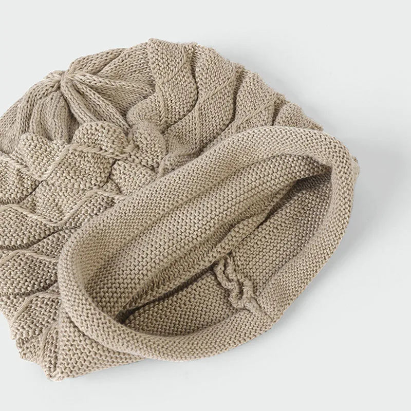 Bonnet slouchy tricoté unisexe, bonnet d’hiver extensible en acrylique, bonnet pour femmes et hommes, couvre-chef décontracté pour l’extérieur | Sansoti