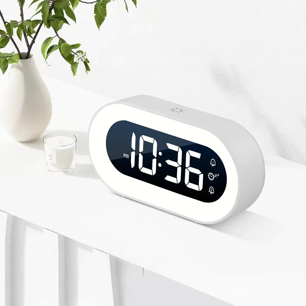 Digitale Wekker met Lichtsimulatie en Natuurgeluiden Oplaadbaar Dawn Alarm | Sansoti