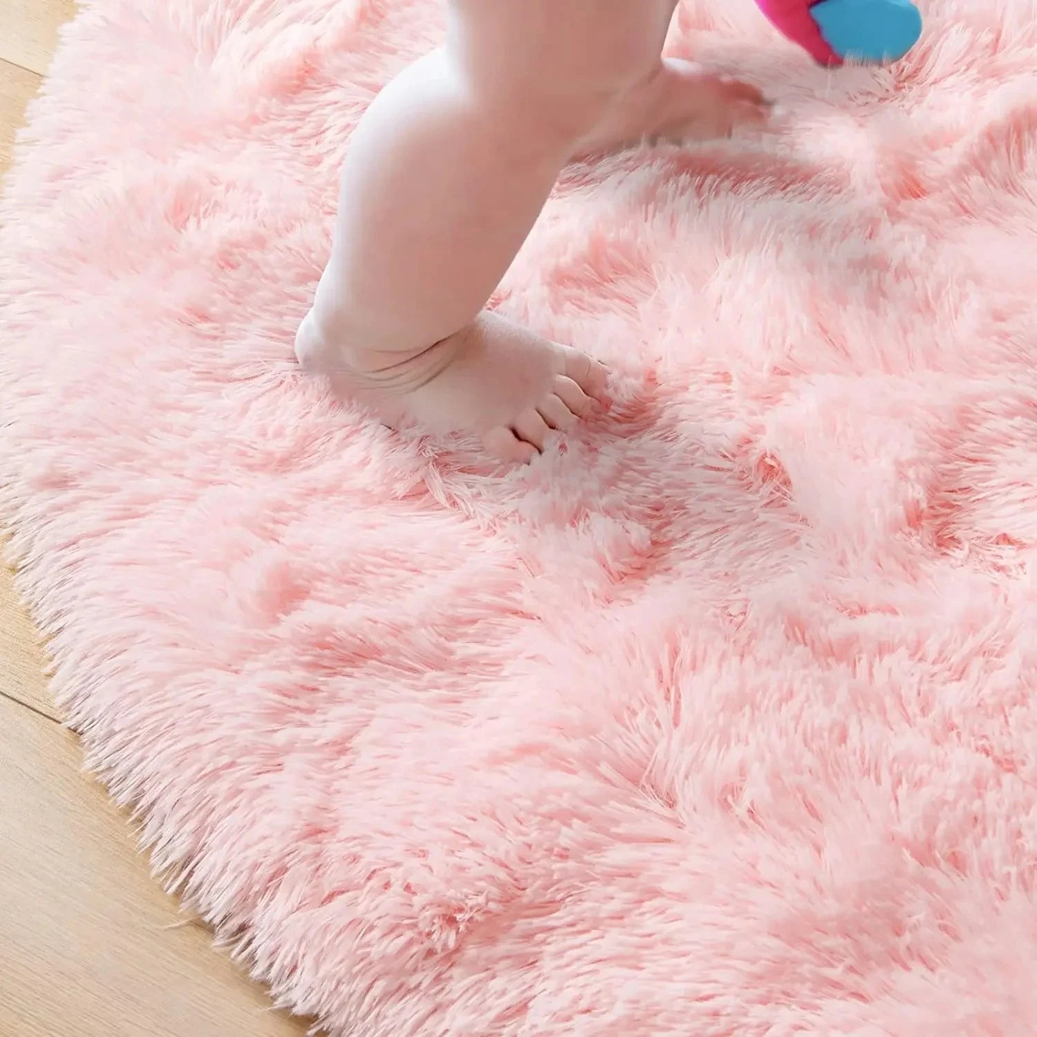 Teppich Kinderzimmer Rund Flauschig Weich 160cm Hochflor Teppich | Restfield
