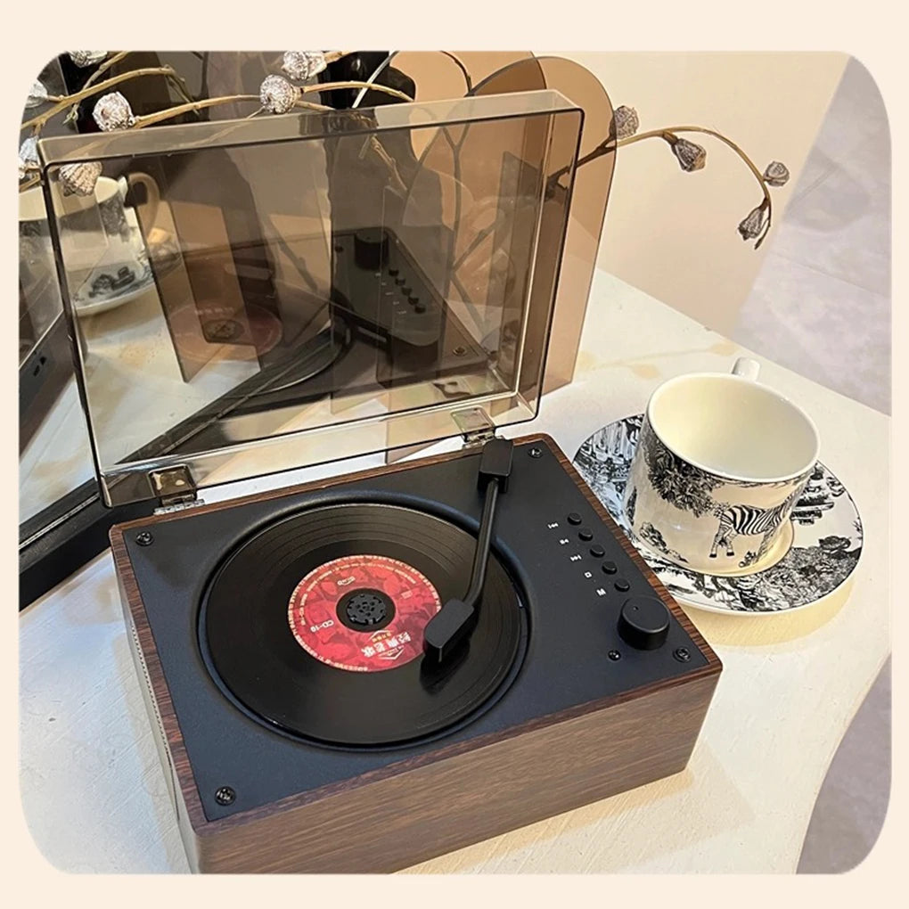 Retro CD-Player Bluetooth 5.1 Tragbar Holz USB AUX Wohnzimmer Schlafzimmer Musikspieler Wiederaufladbar Fernbedienung Vintage | Restfield