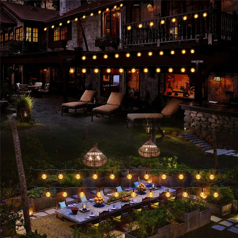Zonne-energie Fonkelende Tuinverlichting 10 Meter LED Snoer Waterdicht IP65 Buitenverlichting Sfeerlampen voor Tuin Terras en Balkon | Sansoti
