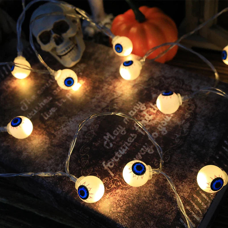 LED Slinger Halloween Figuren 150cm 10 Lampjes Griezelige Sfeerverlichting Decoratie voor Feest en Party | Sansoti