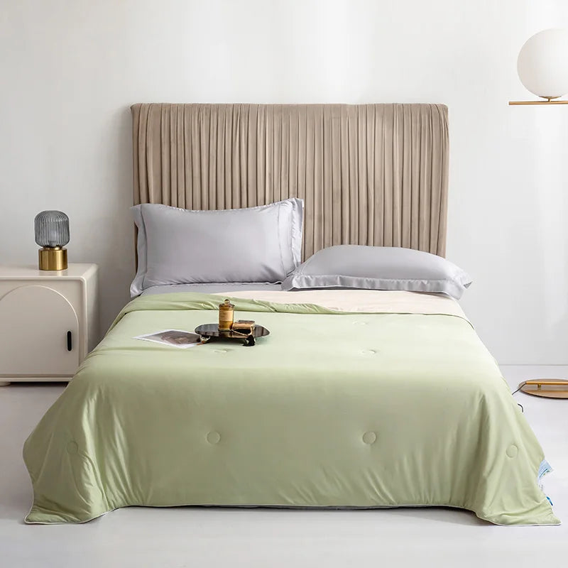 Kühldecke Eis-Seide Wendedesign 150x200cm 200x230cm Sommer Kühlende Decke Leicht Atmungsaktiv Schlafzimmer Wärmeregulierend Steppdecke | Restfield