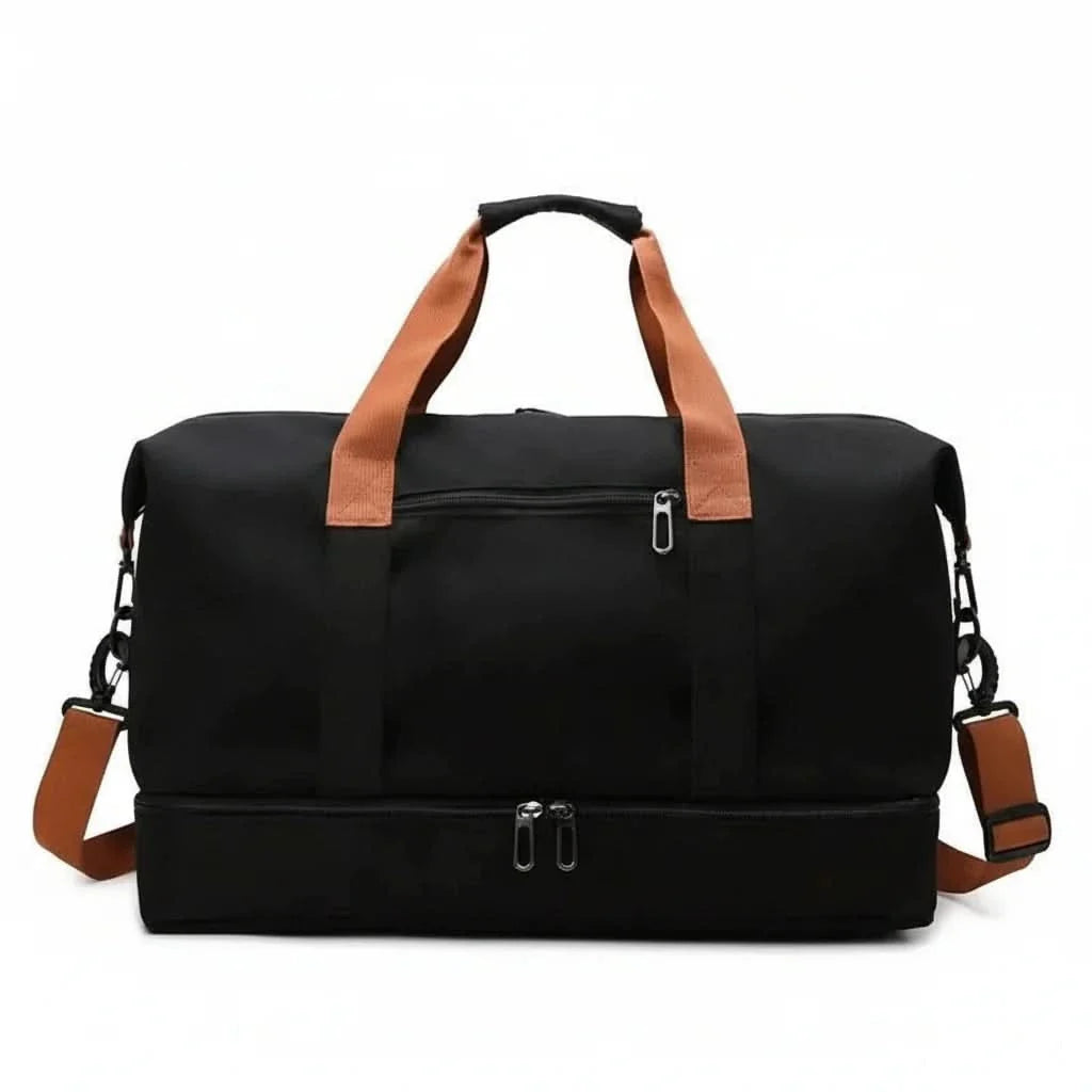 Sporttasche mit Schuhfach und Nass-Trocken-Fach, 46x25x28cm, wasserdichte Reisetasche für Fitnessstudio, Gym und Wochenendtrips | Sansoti