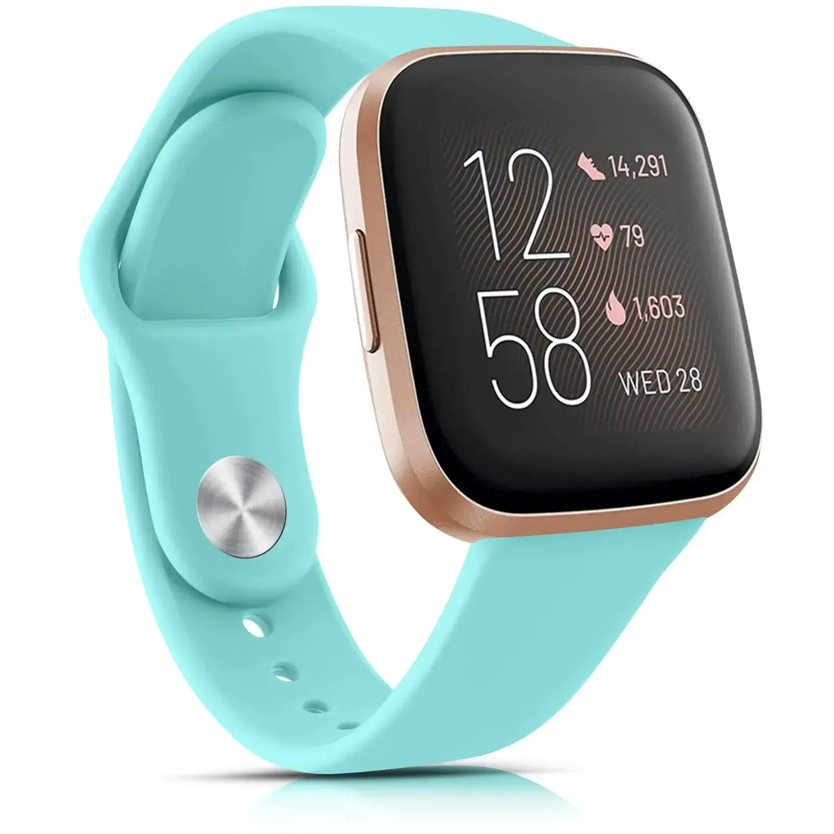 Wasserbeständiges, verstellbares Silikon-Smartwatch-Armband, Sportuhr-Armband, kompatibel mit Fitbit, aktiv | Sansoti
