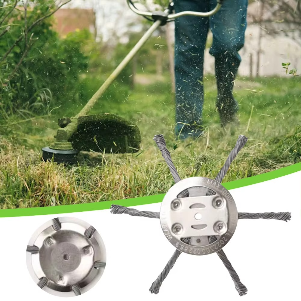 Stalen Onkruidborstel voor Trimmer Universeel | Krachtige Tuinborstel voor Hardhout Stenen | Professionele Trimmerattachement voor Gras Mos Onkraut | Duurzame Onkruidverwijderaar voor Freesmachine | Sansoti