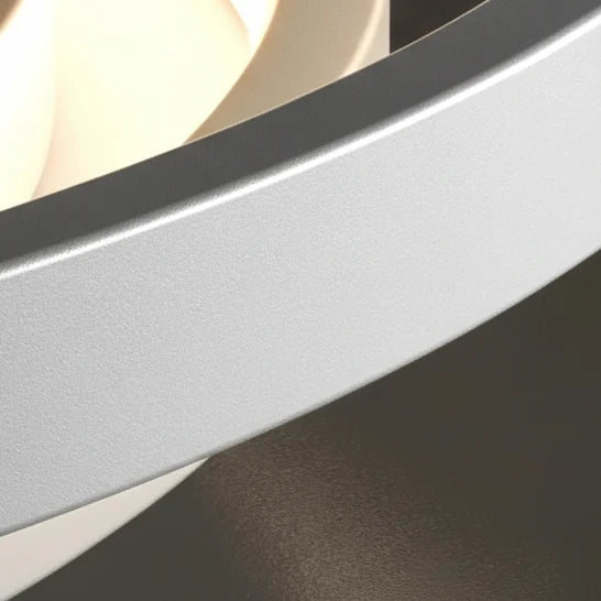 Runde Deckenleuchte aus Metall und Acryl, dimmbare LED, modernes Design, Wohnzimmer, Schlafzimmer, Esszimmer | Sansoti