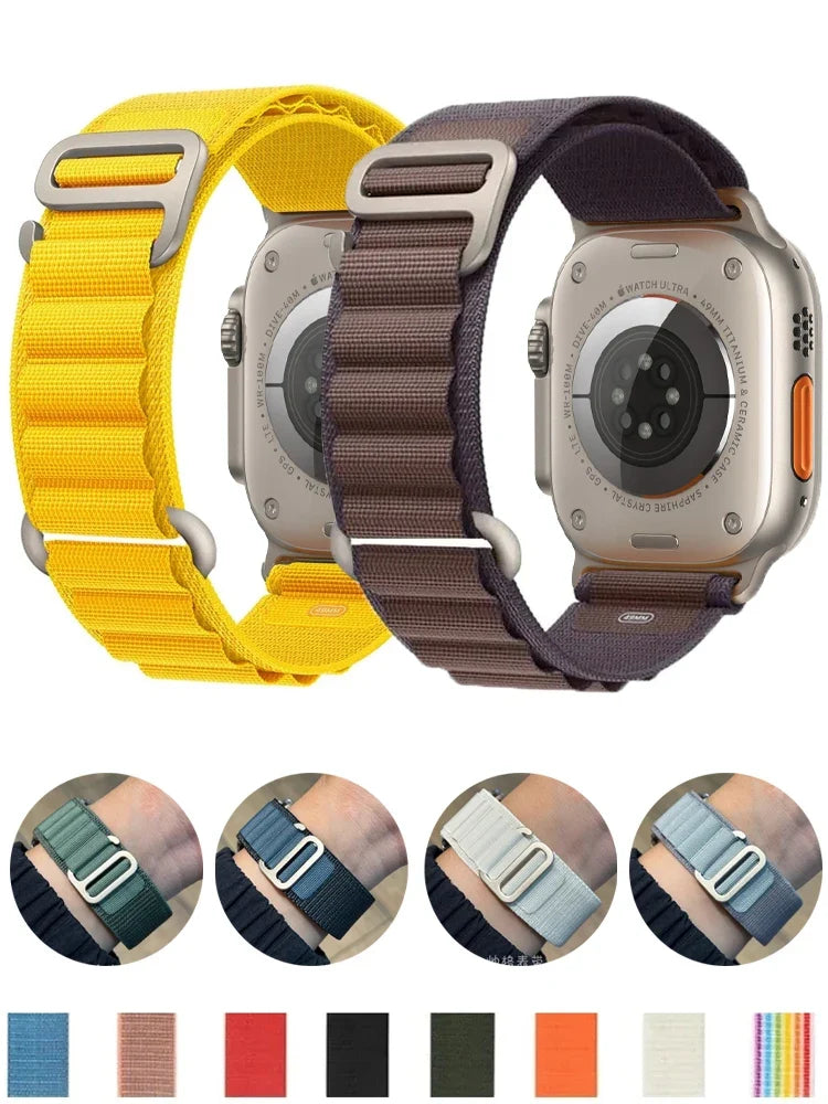 Nylon-Uhrenarmband, sportliche Alpine Loop, verstellbares Smartwatch-Armband für Outdoor-Aktivitäten und den täglichen Gebrauch | Sansoti