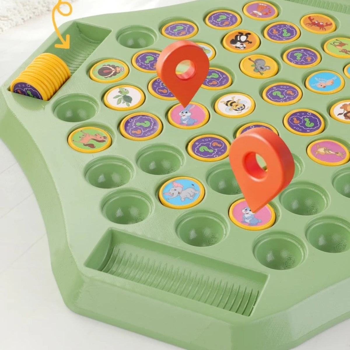 Memory Game for Children with Rotating Discs Educational Concentration Game 27x24cm for 2 Players Brain Teaser | Sansoti