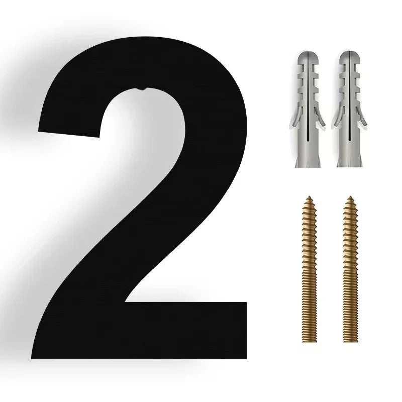 3D Floating House Number for Outdoors – Modern Stainless Steel Number for Facade and Entrance | Sansoti