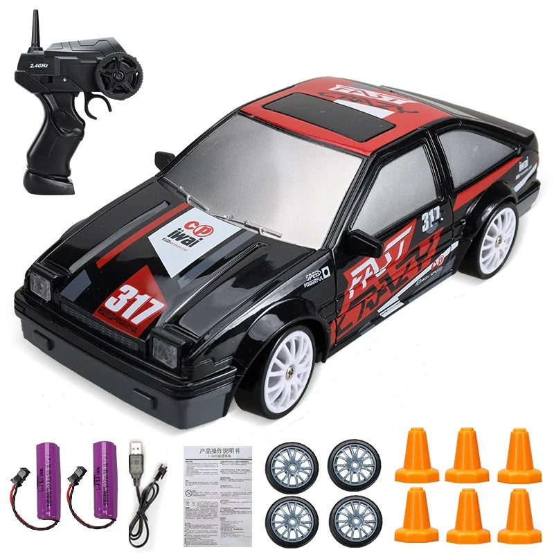 Minidrifter speelgoedauto RC-auto drift racer 2.4GHz afstandsbediening snelheid indoor outdoor kids jongens meisjes cadeau radiobestuurbare auto elektrisch voertuig | Sansoti