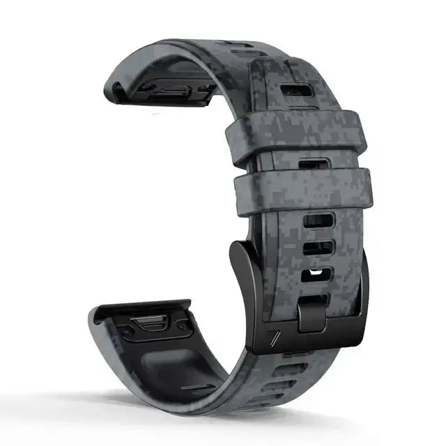 Silikonarmband für Uhren mit Camouflage-Muster, verstellbar, sportlich, 22 mm, 26 mm, wechselbar, Unisex | Sansoti