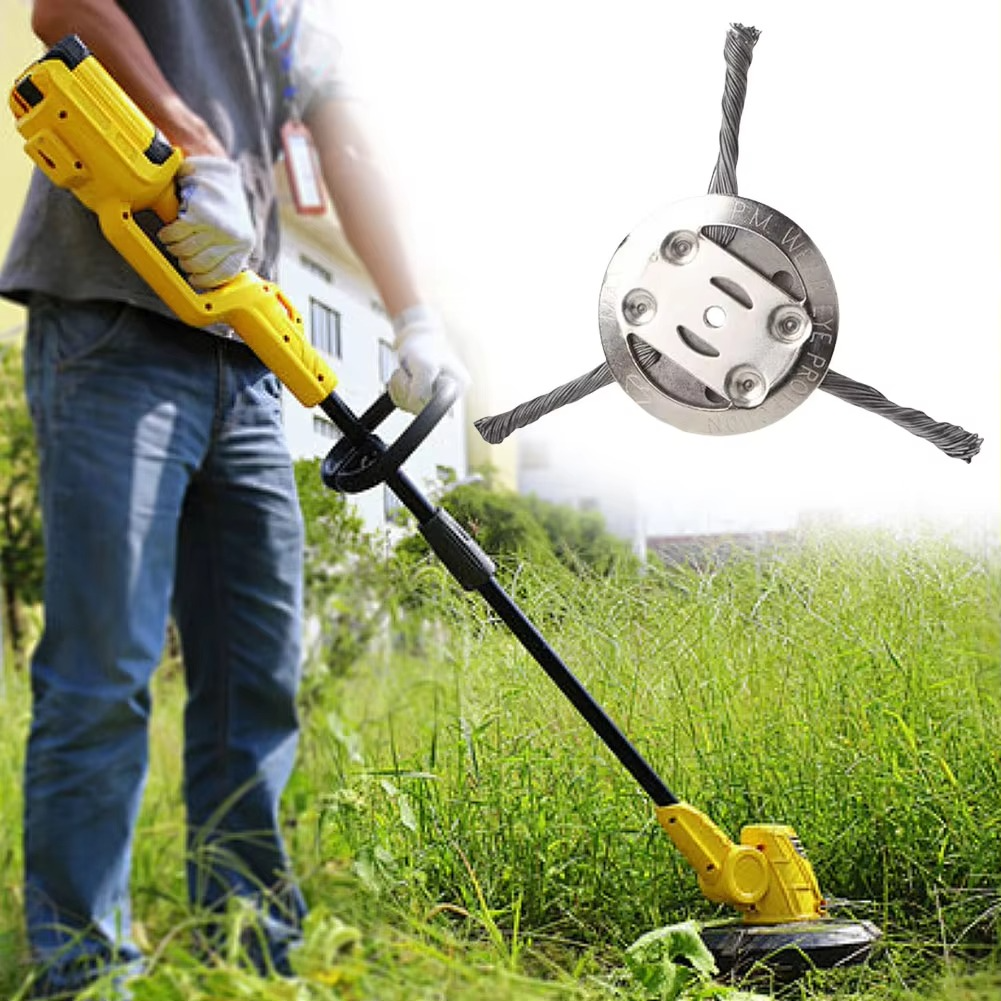 Stalen Onkruidborstel voor Trimmer Universeel | Krachtige Tuinborstel voor Hardhout Stenen | Professionele Trimmerattachement voor Gras Mos Onkraut | Duurzame Onkruidverwijderaar voor Freesmachine | Sansoti