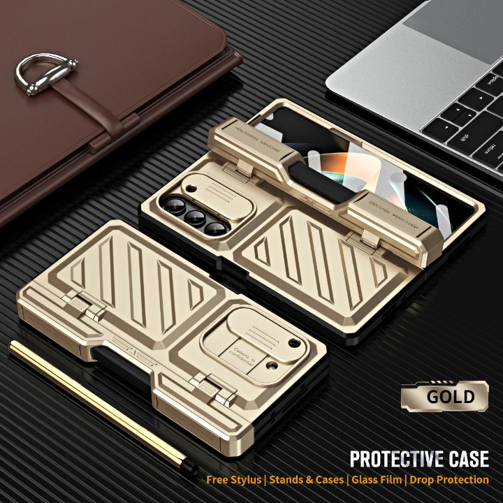 Protective Case with Stand for Foldable Phone – Shock-Resistant with Screen Protection and Stylish Design | Sansoti
