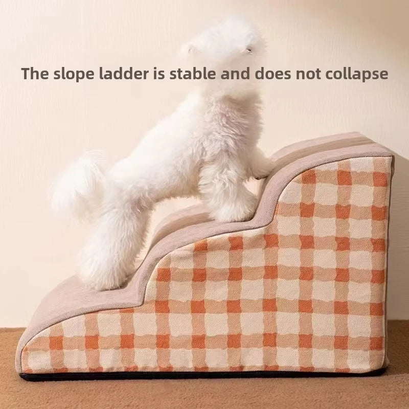 Haustiertreppe aus Schaumstoff, 2-3 Stufen, für Sofa und Bett, rutschfeste Rampe für kleine und ältere Hunde und Katzen, Gelenkschutz | Sansoti