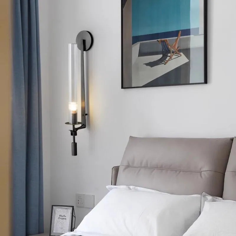 Moderne Wandlamp Goud — Elegante Muurverlichting voor Slaapkamer Woonkamer | Scandinavisch Design Wandspot | Sansoti