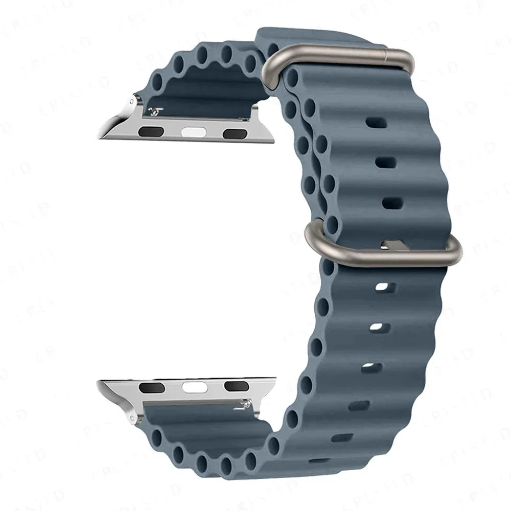 Bracelet de smartwatch en silicone, résistant à l’eau et respirant, bracelet de montre et bracelet de sport unisexes, bracelet de remplacement | Sansoti