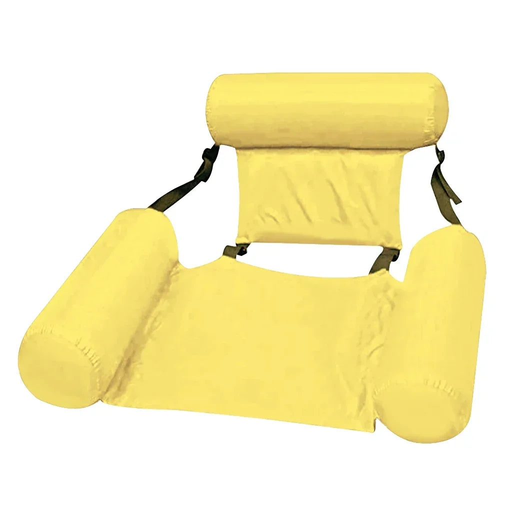 Opblaasbare Waterstoel met Rugleuning – Drijvende Zwembadstoel Mesh Design 100x120 cm Zwembadfauteuil | Sansoti