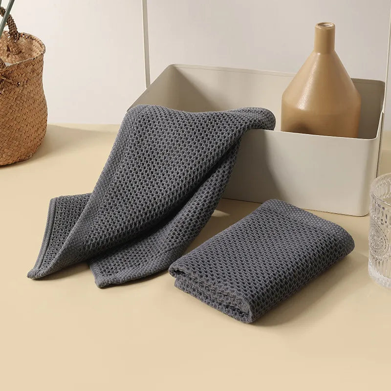 Handdoeken Set 6 Stuks Katoen Honingraat Neutrale Kleuren Keuken Badkamer Theedoeken Absorberend Droogdoek Set | Sansoti