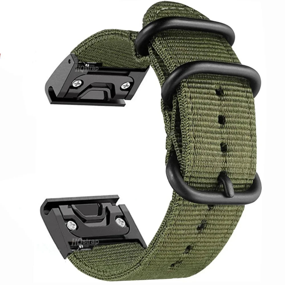 Nylonowa opaska do smartwatcha o fakturze płótna, 22 mm, 26 mm, regulowana, sportowa, lekka i wygodna | Sansoti