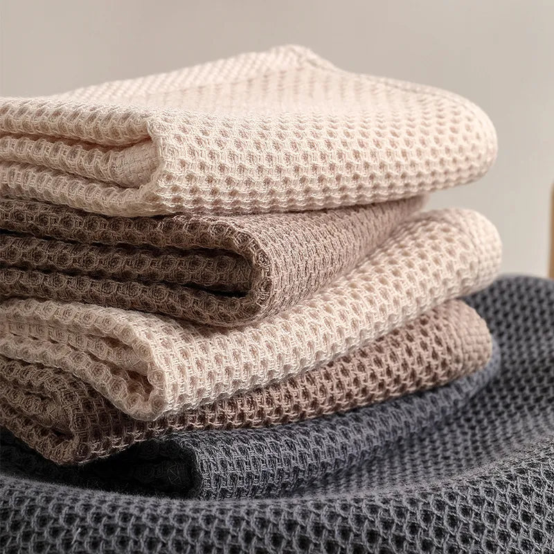 Handdoeken Set 6 Stuks Katoen Honingraat Neutrale Kleuren Keuken Badkamer Theedoeken Absorberend Droogdoek Set | Sansoti