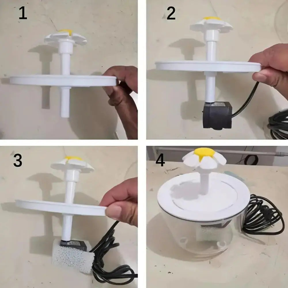 Elektrische Drinkfontein Kat 1,2L Stille Waterstroompomp USB Oplaadbaar Met Filter Huisdier Waterbak | Sansoti