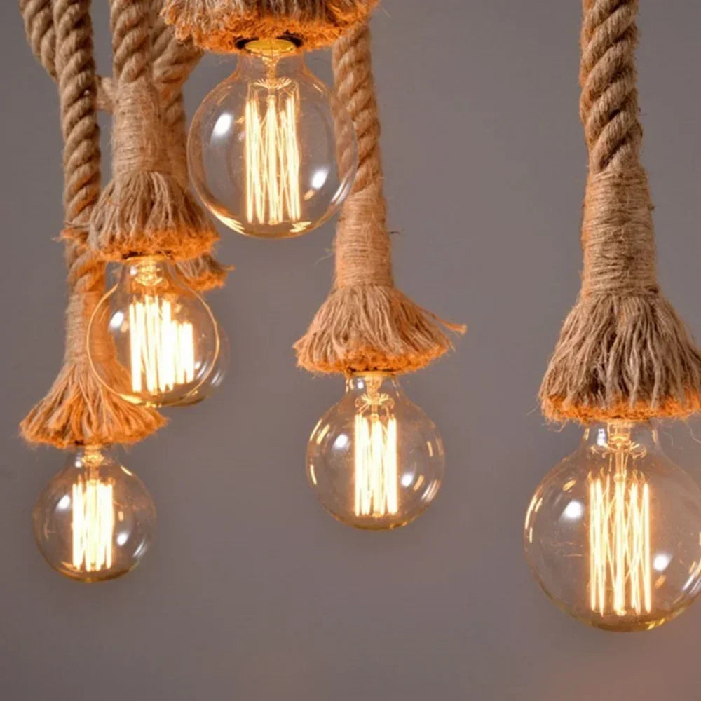 Touw Hanglamp E27 Vintage Industrieel Enkel Dubbel 0.5M-4M | Sansoti