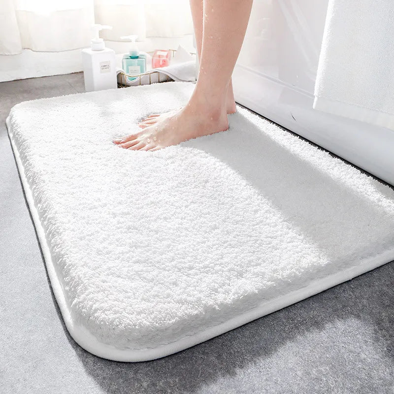 Badmat Microvezel Dik 40x60 50x80 60x90 cm Grijs Badkamer Antislip Absorberend Zachte Badkamermat Wasbaar Douchemat | Sansoti