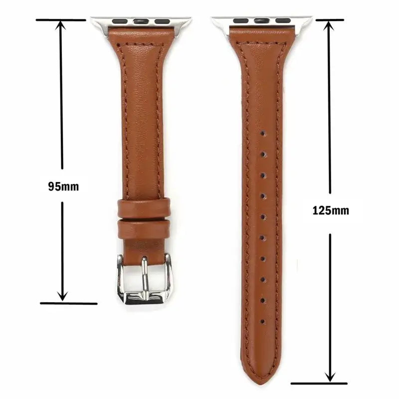 Bracelet de montre en cuir pour smartwatch, universel et réglable, 38-49 mm, bracelet haut de gamme au design sportif | Sansoti