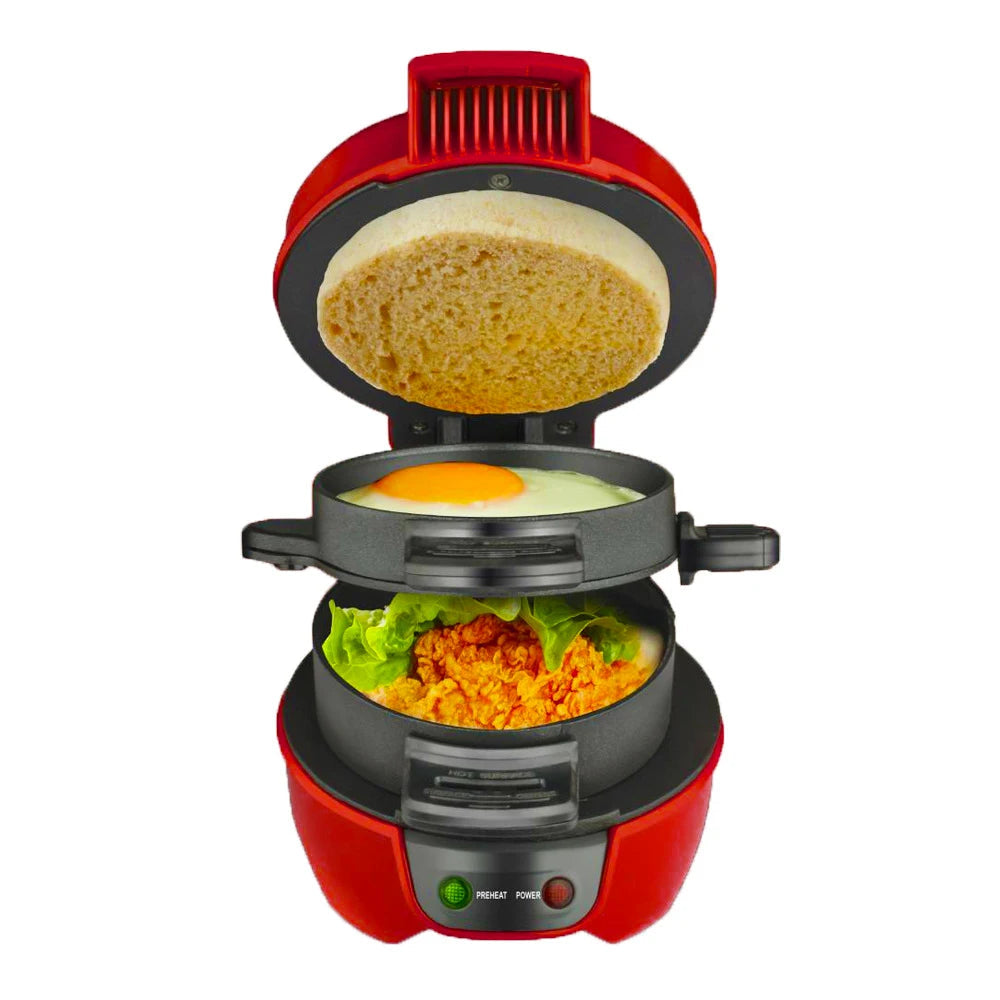 Elektrische Tosti-ijzer voor Perfect Gegrilde Broodjes & Sandwiches - Snelle Bereiding & Antiaanbaklaag | Sansoti