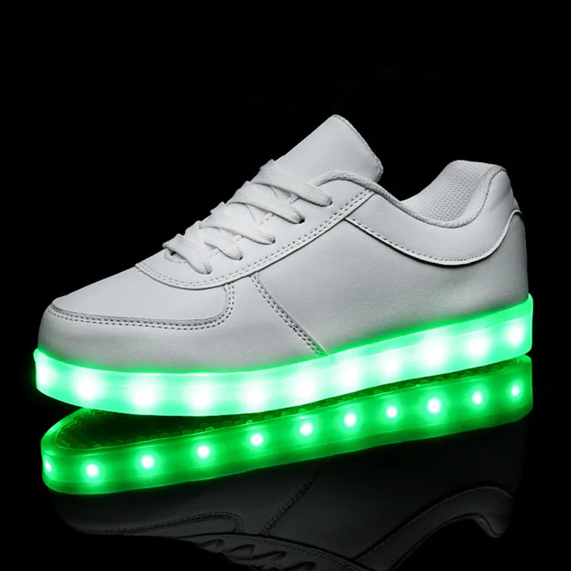 LED Kinderschoenen Sneakers Synthetisch Rubber Roze Met Licht Speelgoed Schoenen Klittenband Verlichting Kinderen | Sansoti