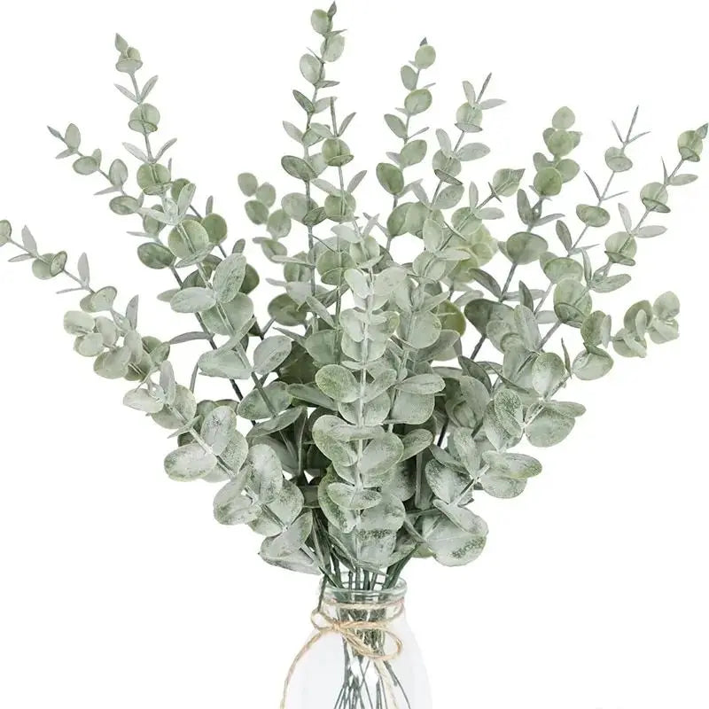 Kunsttak Eucalyptus Groen Naturel – Decoratieve Nep Eucalyptus Takken voor Vaas – Botanische Arrangement Accessoire 41 cm | Sansoti