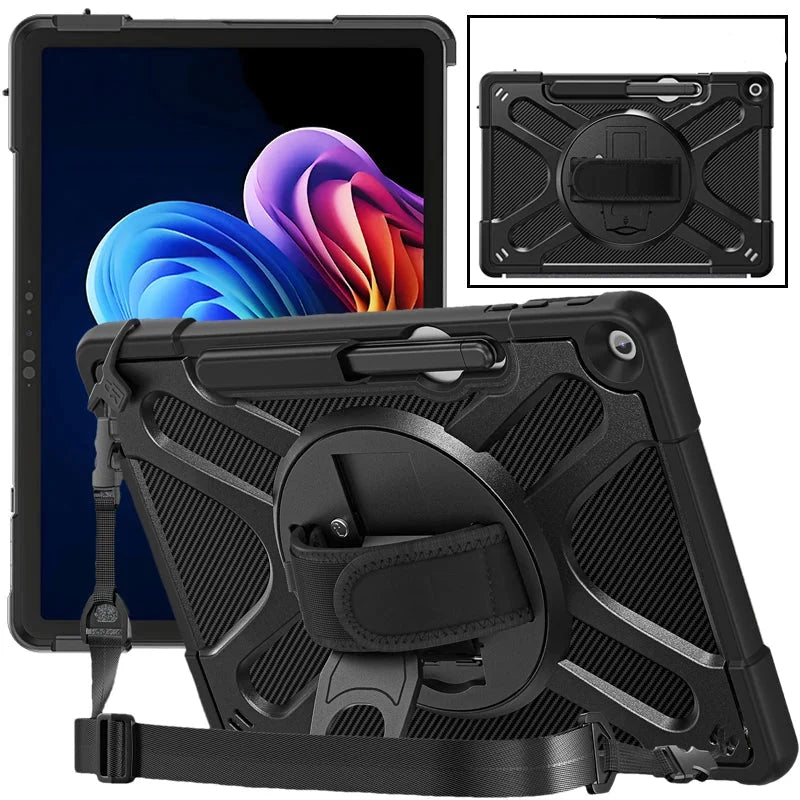 360° Rotating Tablet Holder with Handle and Shoulder Strap for 12-inch Tablets, Compatible with Surface Pro | Sansoti