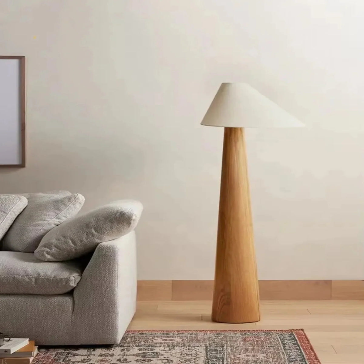 Lampe en bois au design naturel, lampe de table ou sur pied, 40-165 cm, éclairage d’ambiance minimaliste, salon | Sansoti