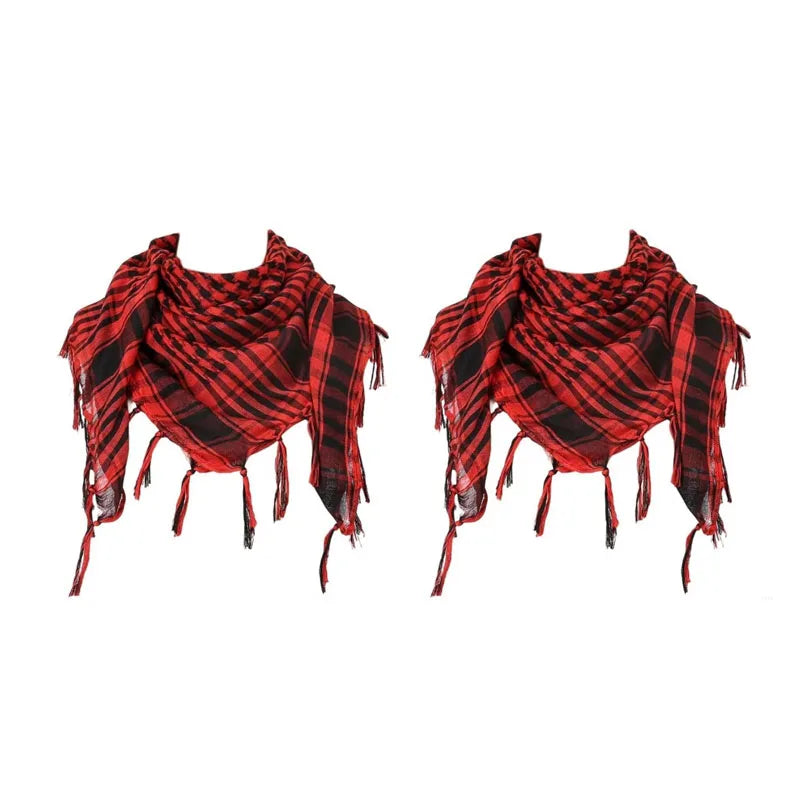 Bufanda de punto tradicional 100x100 cm con flecos para hombre y mujer, cálida y cómoda, de tejido suave para el invierno | Sansoti