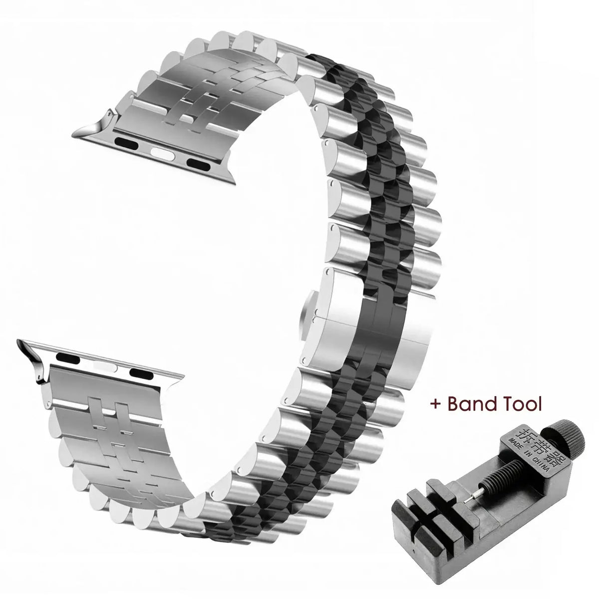 Verstellbares Smartwatch-Armband aus Edelstahl, Metallarmband, universelles elegantes Design, Uhrenarmband | Sansoti