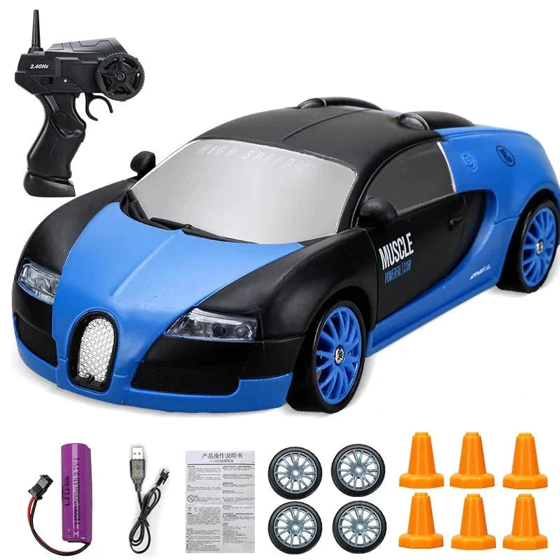 Minidrifter speelgoedauto RC-auto drift racer 2.4GHz afstandsbediening snelheid indoor outdoor kids jongens meisjes cadeau radiobestuurbare auto elektrisch voertuig | Sansoti