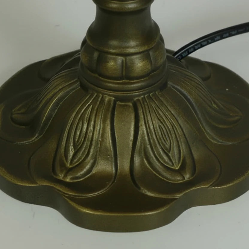 Vintage Tafellamp Glas-in-lood E27 Hars Kap Bureaulamp Nachtkastje Leeslamp Sfeerverlichting Woonkamer | Sansoti