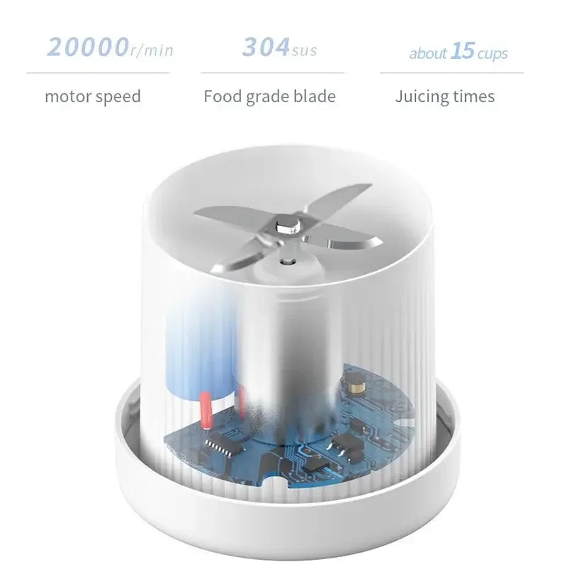 Draagbare elektrische blender en sapmaker voor smoothies, sappen en shakes onderweg | Sansoti