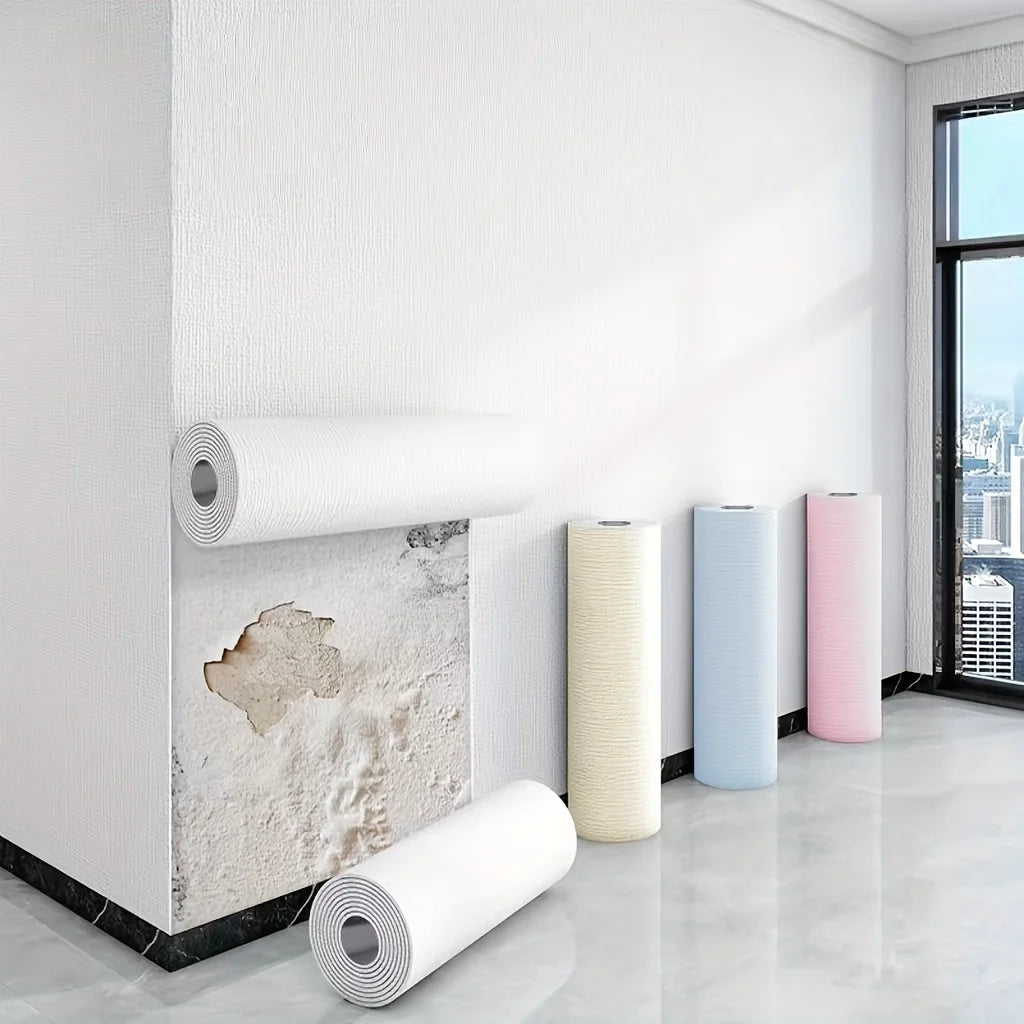Papier Peint Auto-adhésif Lin 3D 50cm Diatomée Panneau Mural Salon Chambre Décoration Murale Auto-adhésif Mousse Revêtement Mural Rouleau | Restfield