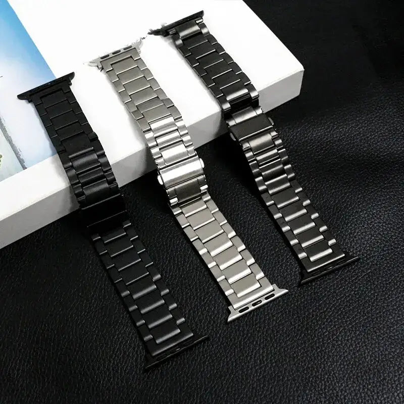 Armband aus Edelstahl für Smartwatch, Premium-Metallarmband, verstellbar, stilvoll, elegant | Sansoti