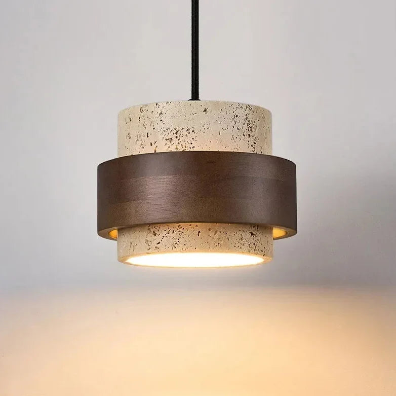 Travertijnsteen Hanglamp Natuurlijk Design Warm Licht Eetkamer Woonkamer Hal Interieur Luxe Verlichting | Sansoti