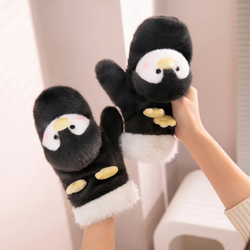 Plüsch-Tierhandschuhe Unisex Weiche Winterhandschuhe für Kinder und Erwachsene Warm Bequem | Sansoti