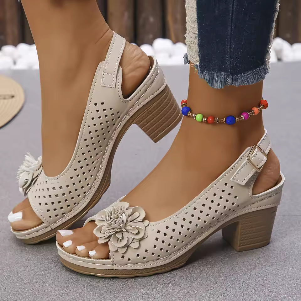 Retro Instappers Slip-on Dames – Comfortabele Hakken Klassiek Design PU Leer Rubber Zool Europese Stijl Dagelijks Gebruik | Sansoti