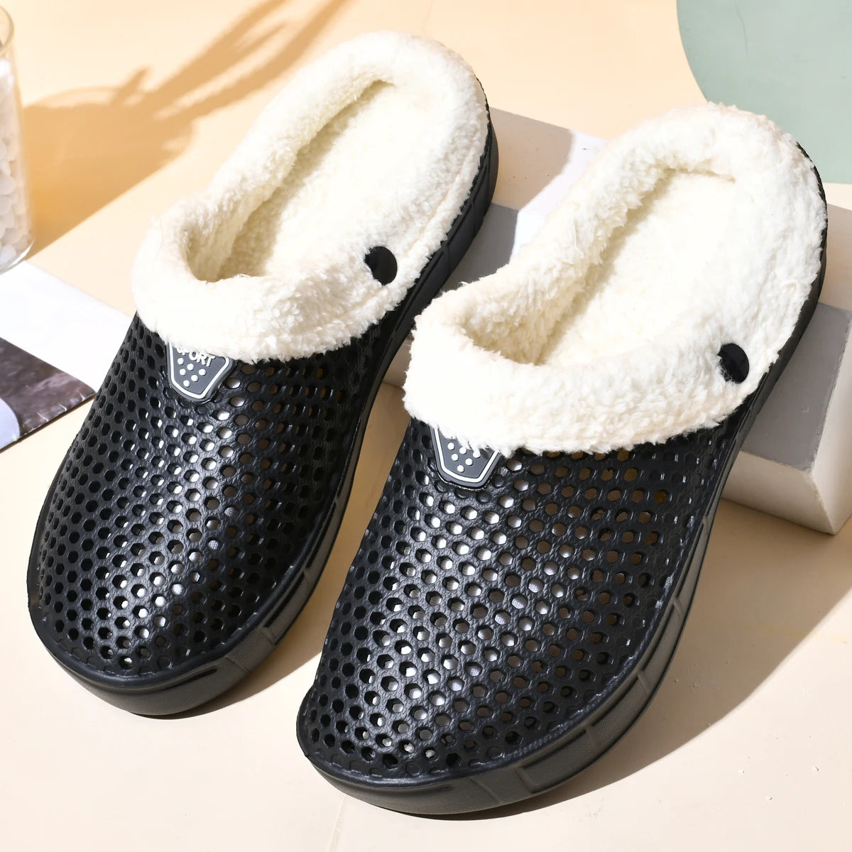Gevoerde Muiltjes Eva Binnenhuis Warmte Winterpantoffels Dames Heren Unisex Comfortslippers Antislip | Sansoti