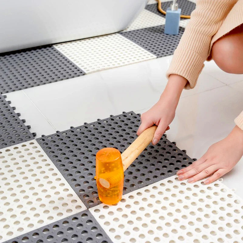 Tapis de douche antidérapant caoutchouc 30x30cm salle de bain étanche anti-moisissure | Restfield