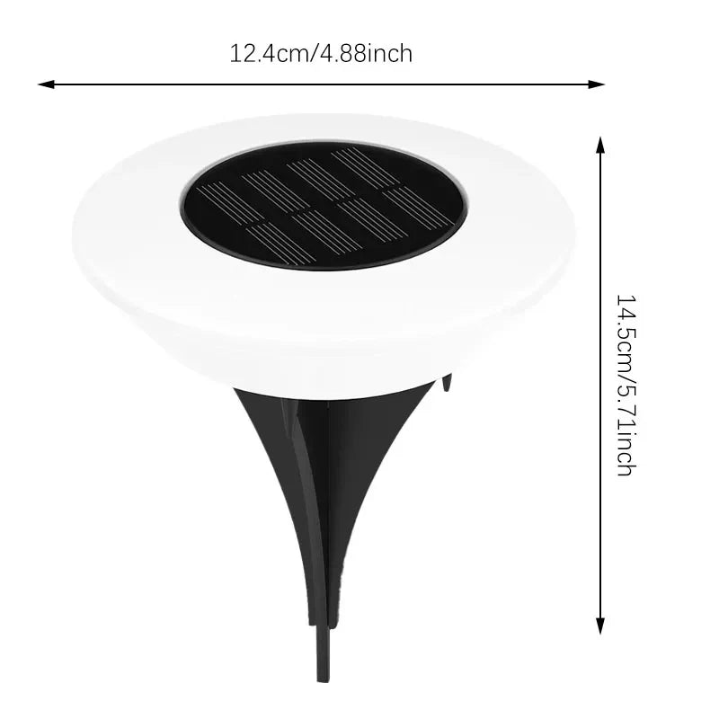Solar Tuinverlichting 4-delig Set voor Paden en Borders Weervast LED Buitenlampen Automatisch Dag-Nacht Sensor Zwart | Sansoti