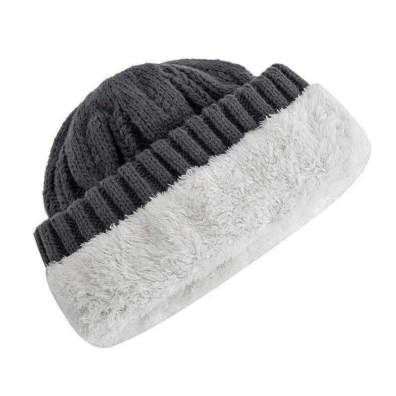 Knitted Winter Hat Unisex Soft Acrylic Beanie Star Pattern Warm Headwear 56-60cm Casual Outdoor | Sansoti