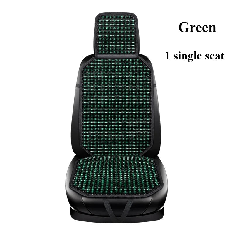 Coussin d’assise en perles de bois pour siège auto – Effet massant et respirant pour les longs trajets & une ventilation optimale | Sansoti